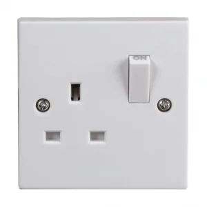 Acel Socket 1G Switched 13A white