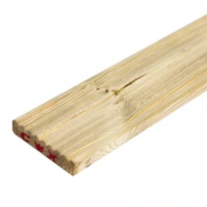 Red Wood Treated Decking Board 145mm x 28mm x 4.8lm